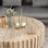 Table basse moderne et minimaliste 31,4 po avec texture en bois naturel, stable et durable, rehaussant l'esthétique de l'espace et convenant aux salons, salles d'étude et bureaux.