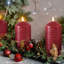 3 Pack Gold Flameless Pillar Candles with Remote: Flickering, Real Textured Wax, Battery-Operated LED Candles-763627419