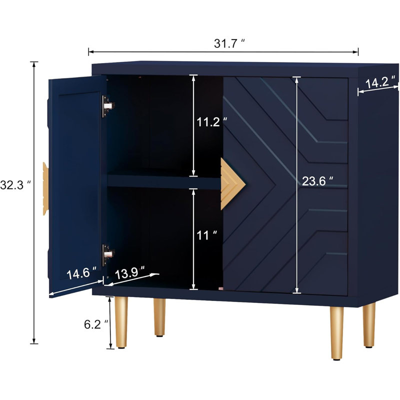 Decorative Cabinet With Decorative Relief Pattern Doors