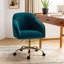 Chaise de travail en velours Adan-851133886