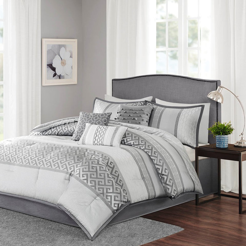 Édredon 7 pièces - gris, tendance