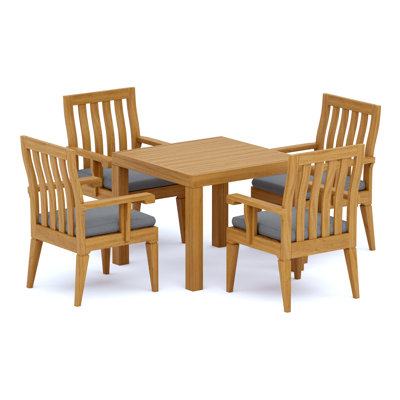 Ensemble de table d'extérieur carré 5 pièces pour 4 personnes de 35 po Caranas