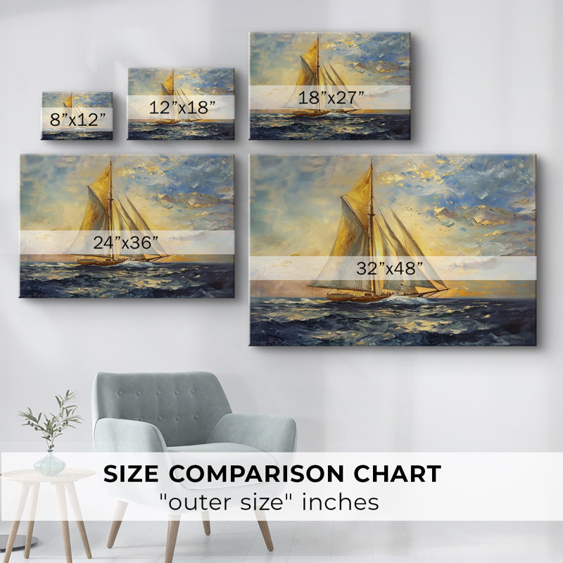 Série Nautical-CCVII - Cavas enveloppés de galerie, 12 x 18