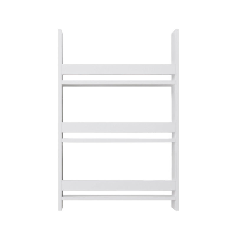 Modern White Bookshelf, 60 x 35.4 x 3.9 inches | 100% Melamine Coated Particle Board, Thickness: 0.7 inches | Numerous Shelves, Wall-Mountable Design | Stylish Storage Solution for Home & Office