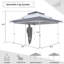 Pavillon de jardin d'extérieur 11,8 pi L 11,8 pi. D Abri de jardin escamotable en acier thermolaqué