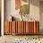 NTC Veil Modern Sideboard with 4 Doors, Buffet Cabinet with Vertical Groove Design and Metal Legs, Storage Cabinet for Living Room, and Hallway, Effortless Assembly, Teak Look-454657173-453386500