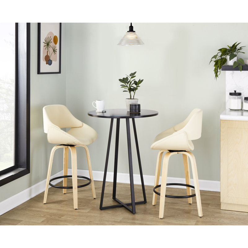 Table de bar et de comptoir Rayna, Noir, noir, noir, noir, 36", Noir, noir, noir, noir
