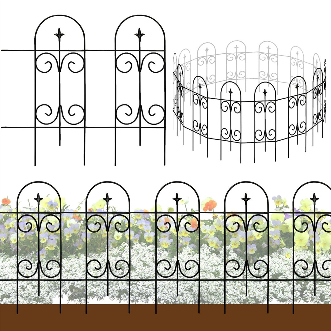 Caines 81cm H x 44cm W Metal Fence Panels