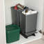 Addis 2 X 10 Litre In-Cupboard Recycling Bin Trash Waste System In Charcoal Grey