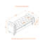 Chaise longue d'intérieur 64,5 "avec rangement-195410896