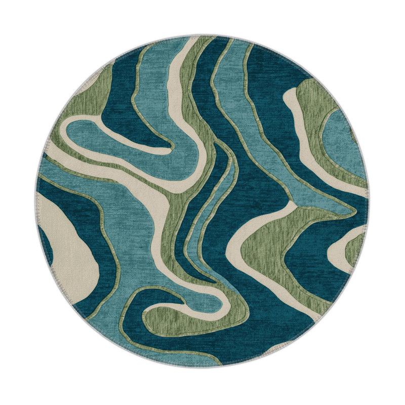 Nature Green Indoor and Outdoor Area Rug, Rectangle 3' x 5'