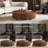 Minimalist Walnut Round Coffee Table with Storage Drawers, Modern Living Room Center Table with Silent-Glide Drawers, Easy Assembly-972430229