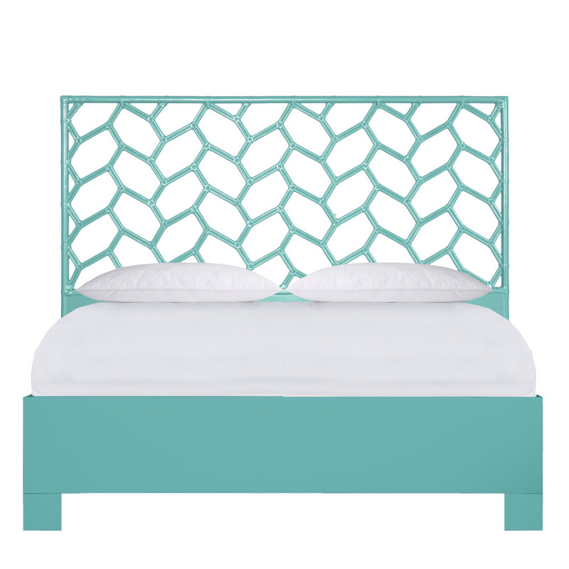 Silas King Platform Bed, Light Blue, King, Turquoise