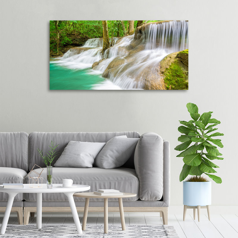 Waterfalls 1 Piece Wrapped Canvas Wall Art