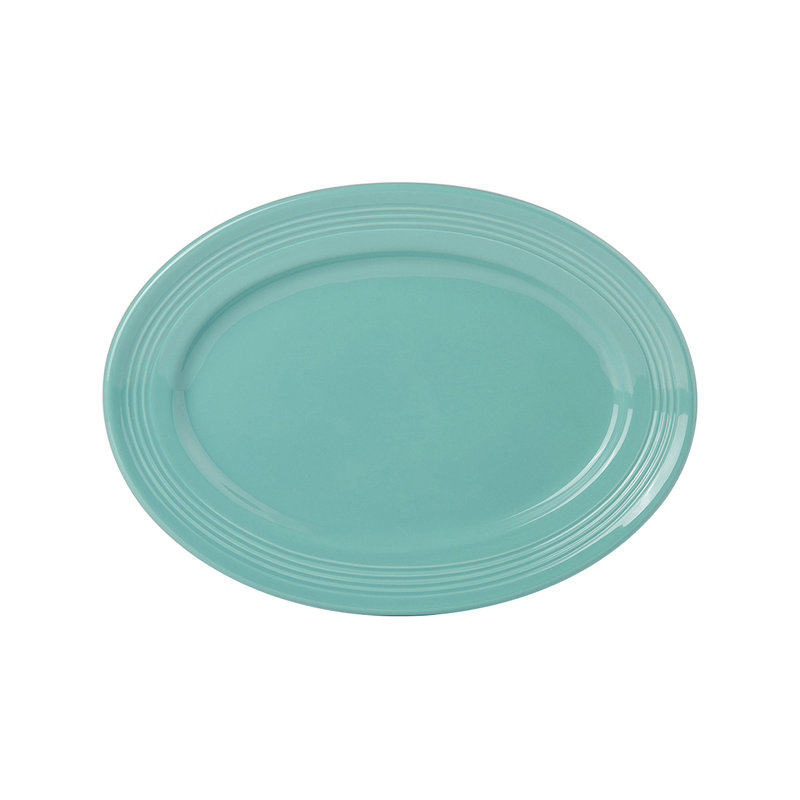 Tuxton Concentrix Porcelain Platter, 1.1" H x 8.38" W x 11.5" L