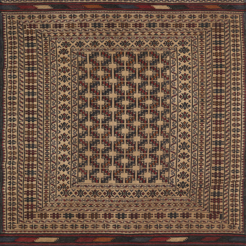 Tapis oriental kaki foncé, Rectangle 2 pi x 5 pi