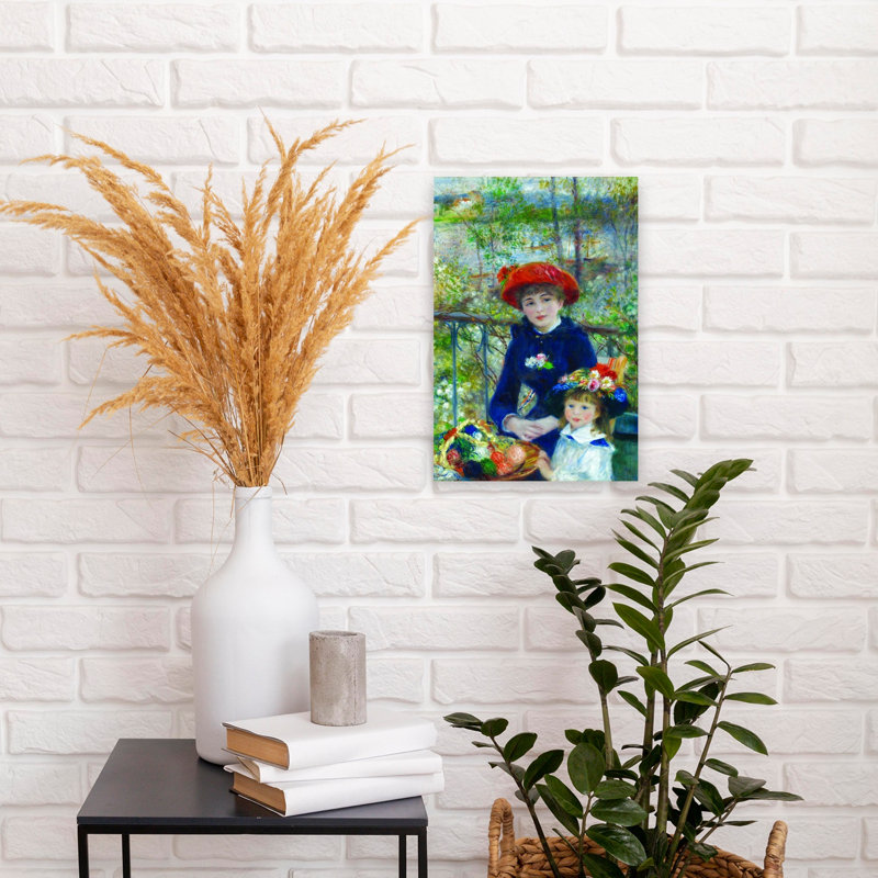 Two Sisters 1881 Classic Abstract Landscape Nature Wall Art Print by Pierre-Auguste Renoir - 1 Piece Wrapped Canvas Wall Art