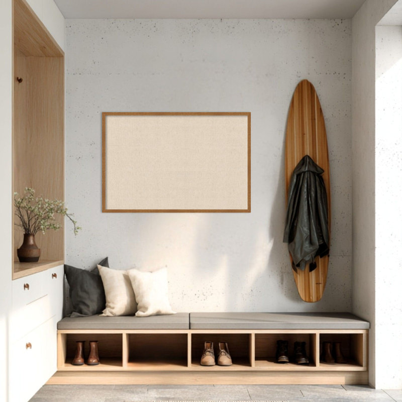  Tableau d'affichage encadré en tissu, lin naturel par Creative Bunch Studio, Taille du tableau 36 x 24