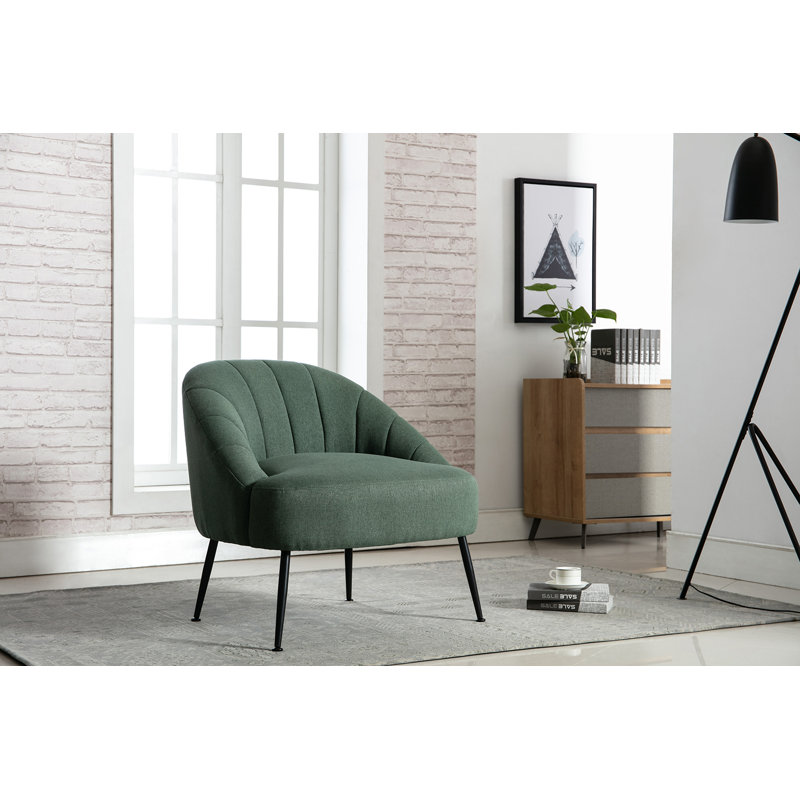 Chaise d'appoint en polyester de 29,5 po de largeur, Vert