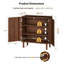 Buffet 31 po Seyla avec armoire cannelée avec 2 tablettes réglables et crédence en bois massif pour salle à manger-571009479-571009472