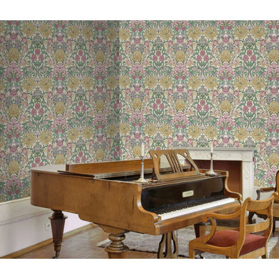 Elegant Floral Damask Print Non Woven Non-pasted Textured Wallpaper 57 Sq. Ft.