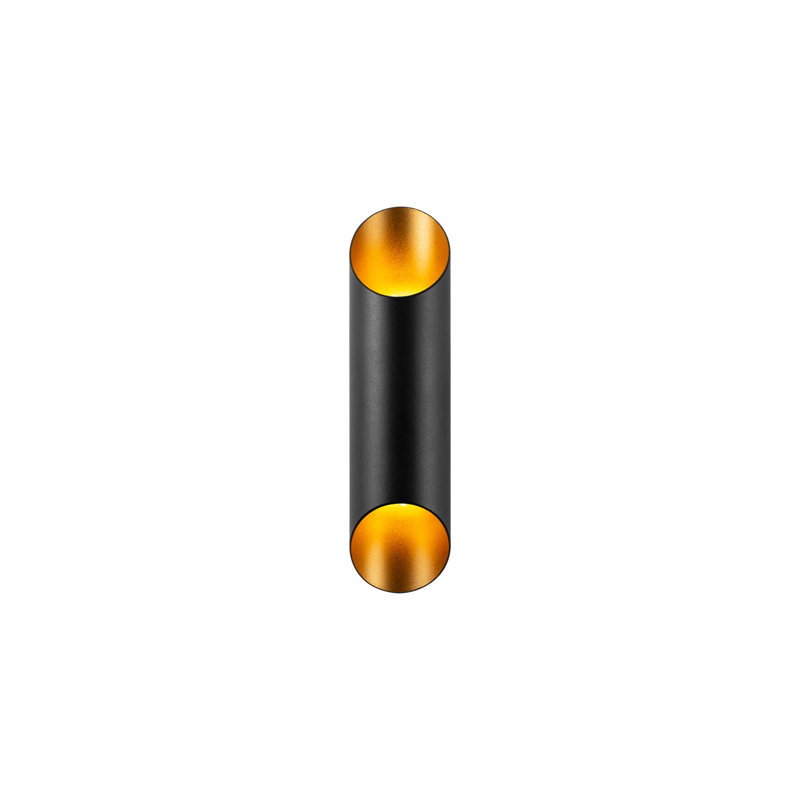 Modern Wall Lamp with Metal Body, Black and Gold Finish, 3.1 x 4.7 x 11.8 inches | Socket Type: 2 x G9 Max 8W | Ideal for Hotel, Industrial, and Scandinavian Décor | Stylish and Functional Lighting Solution