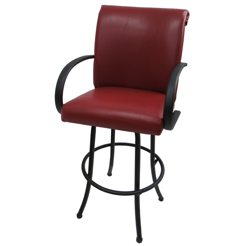 Upholstered Counter Stool with Aluminium and Steel Frame, Bar Stool (30"  Seat Height)