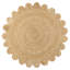 Adwin Boho Jute Scalloped Circle Natural Rug-949717611