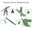 Ensemble de treillis de jardin 48 "avec support à plantes, cadre en A à treillis végétal et cadre en métal antirouille avec cadre d'escalade et treillis de concombre pour tomates et raisins