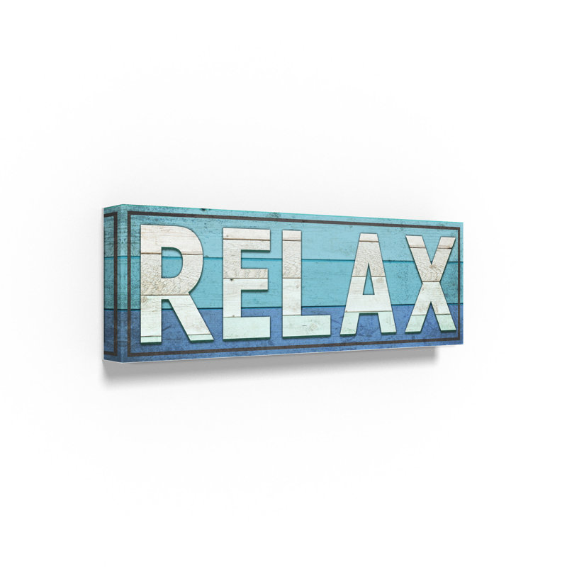 « gypsy sea blue relax », art textuel sur toile tendue, H 8 po x l 24 po x P 2 po