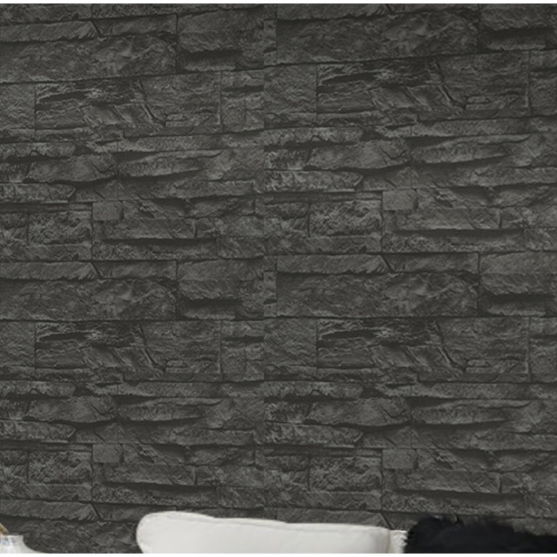 Rouleau de papier peint Benancio, Gris foncé