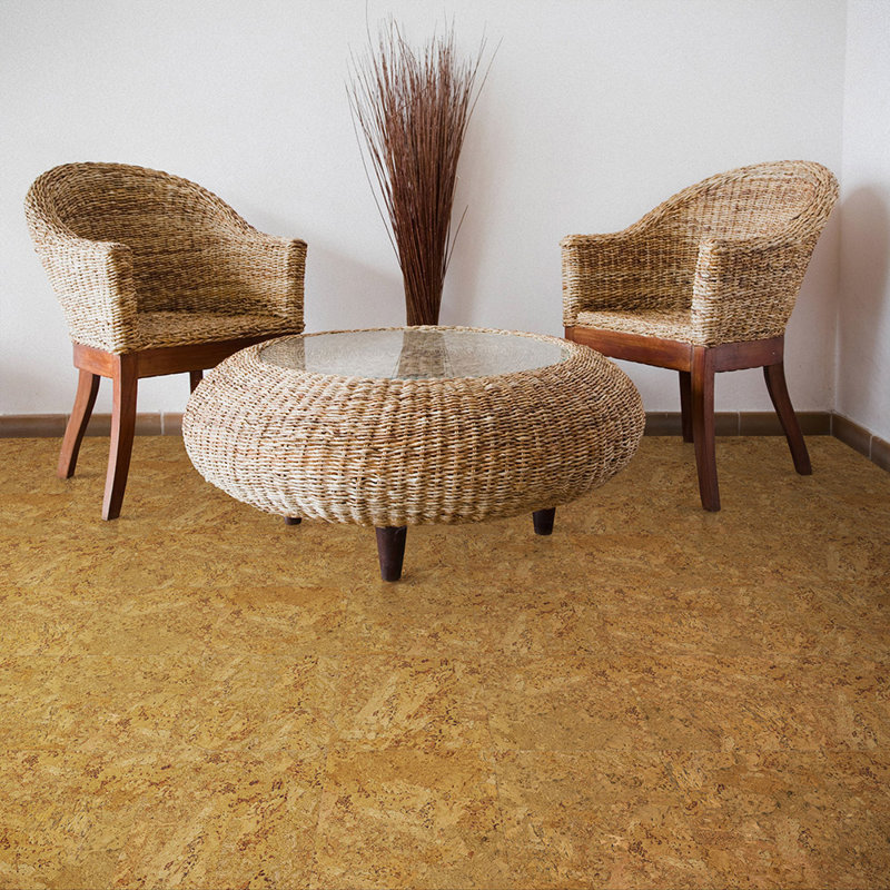 Perfection Floor Tile Classic 5 mm Thick 20 " W x 20 " L Maple and Walnut Vinyl tile, Cork