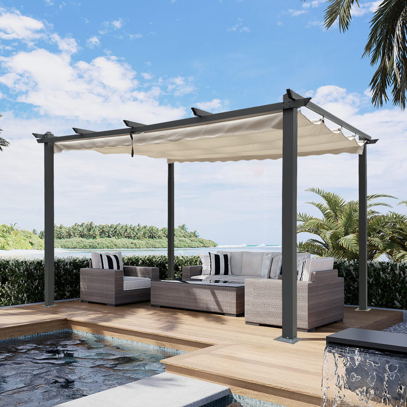 Auvent de remplacement pour pergola en polyester Pabin Inc, Kaki