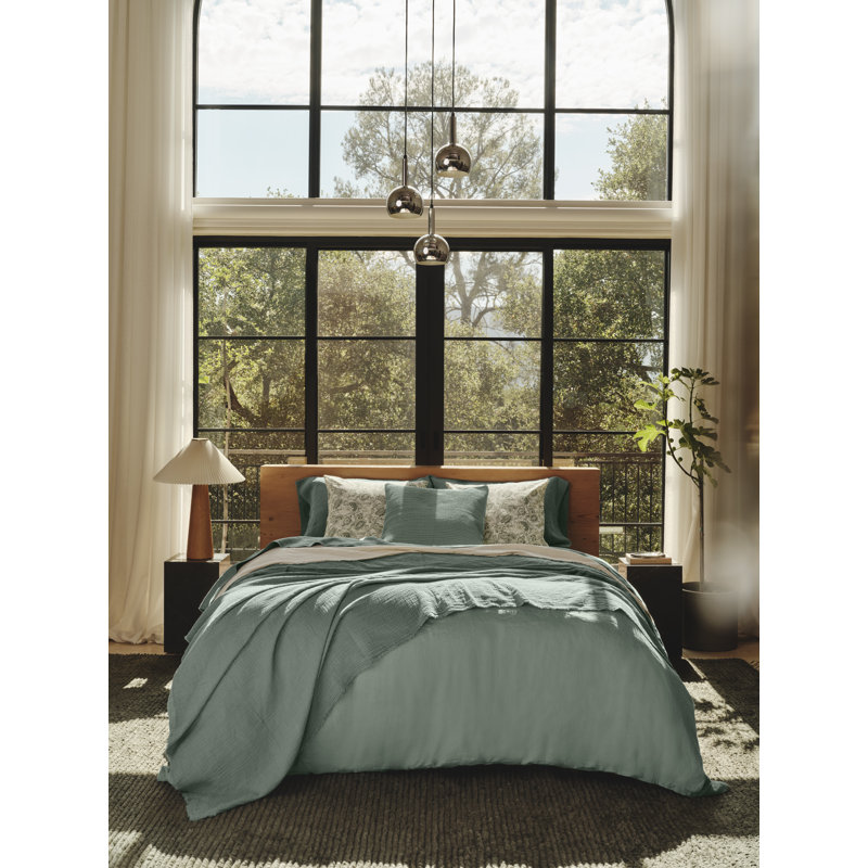 Housse de couette Coyuchi, Housse de couette double / grand, Genévrier