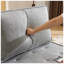 Canapé simple modulaire en lin gris clair l 31,89 po x P 31,89 po x H 15,35 po Nordic Choice-129381985