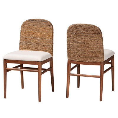 Modern Acacia Wood Dining Chair Set