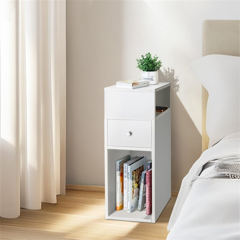 26cm W Manufactured Wood Bedside Table
