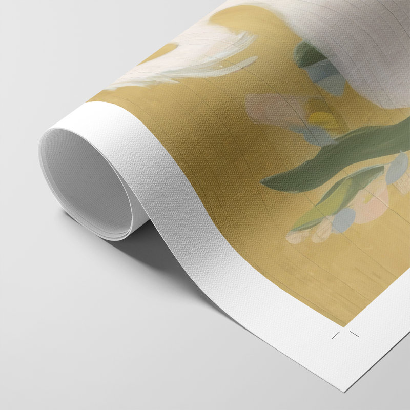 Aigrette florale II - impression sur toile seulement - non encadrée, H 60 po x l 40 po
