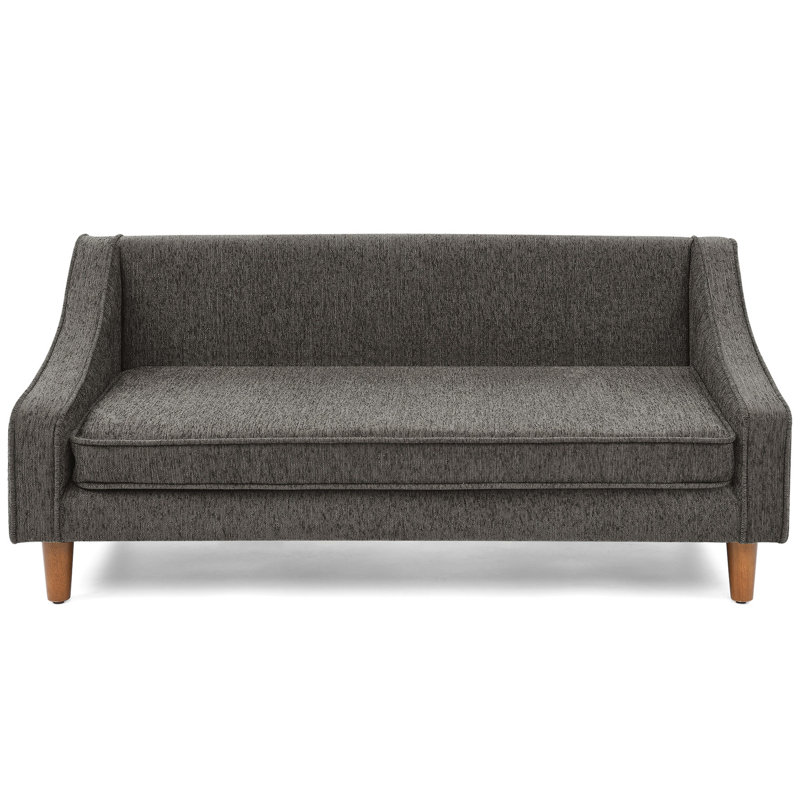 Animal gris foncé confortable avec base de style accoudoir irrégulier unique et conception moderne pour chiens, Gris foncé