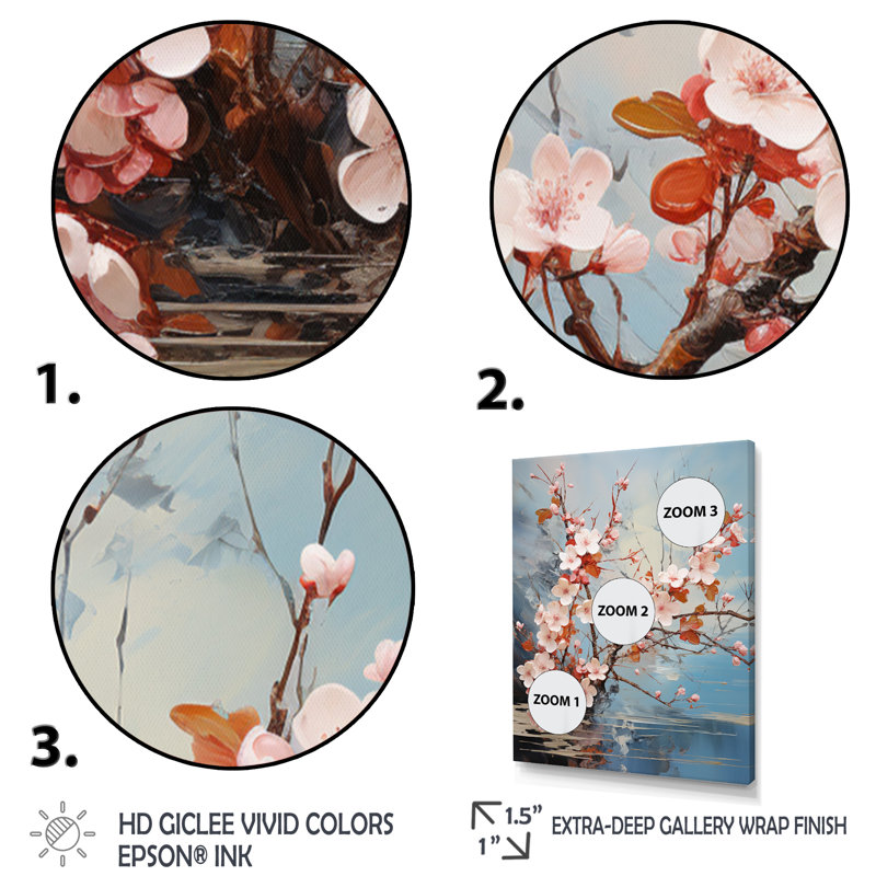 Chassie Asian Art Eastern Elegance I, reproduction d'art sur toile, H 40 po x l 30 po x P 1,5 po, Cadre photo blanc