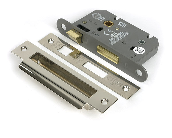 Heavy Duty Bathroom Lock, Polished Nickel
