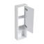 Meuble-lavabo autoportant de 36 po pour salle de bain avec lavabo en résine, une armoire de rangement et une armoire murale, tiroirs à fermeture en douceur, finition blanc brillant, charme en contreplaqué dans les petites pièces, mises à niveau
