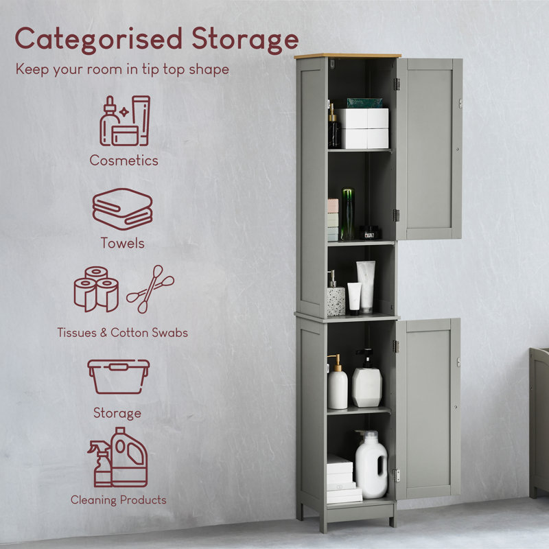 Milano Linen Cabinet, Grey