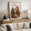 «Highland Cow Christmas Holiday», photos de salon, impression sur toile encadrée-132863018-132863019