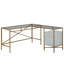 Bureau en L, finition blanche