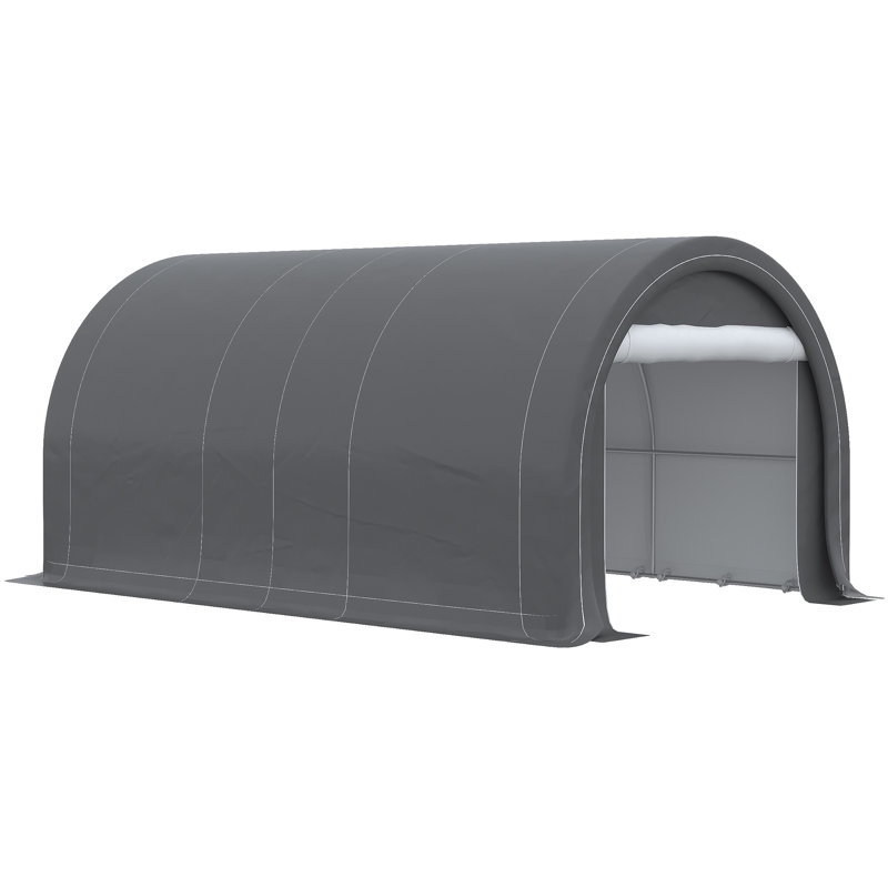 Outsunny 10' X 16' Carport, Gray, Gray