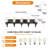 Modern 5-Light Vanity Light, Bathroom Lighting Fixture Over Mirror With Clear Glass Shade And Metal Base, Matte Black.