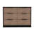 Longhill 6-Drawer Rectangle Dresser Black Wengue and Pine