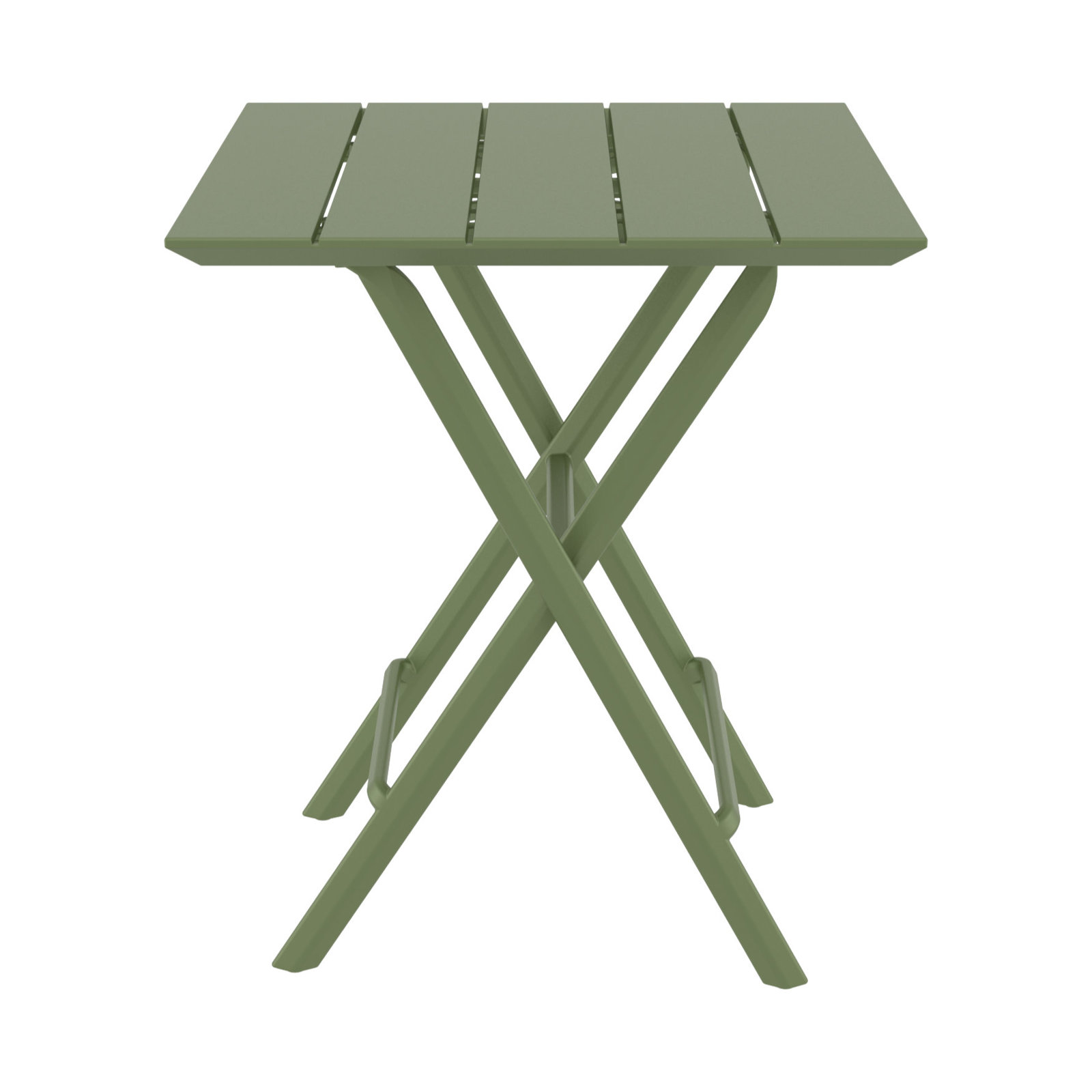 Helen Square Folding Bistro Table, Olive Green