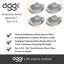 Spooner Stainless Steel Spoon Rest (5.25" x 3.5") - Set of 4